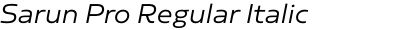 Sarun Pro Regular Italic